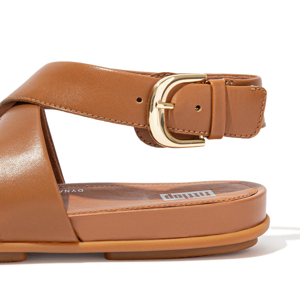 Fitflop Womens Sandals Brown - Gracie Buckle Leather Ankle-strap - TD6145890